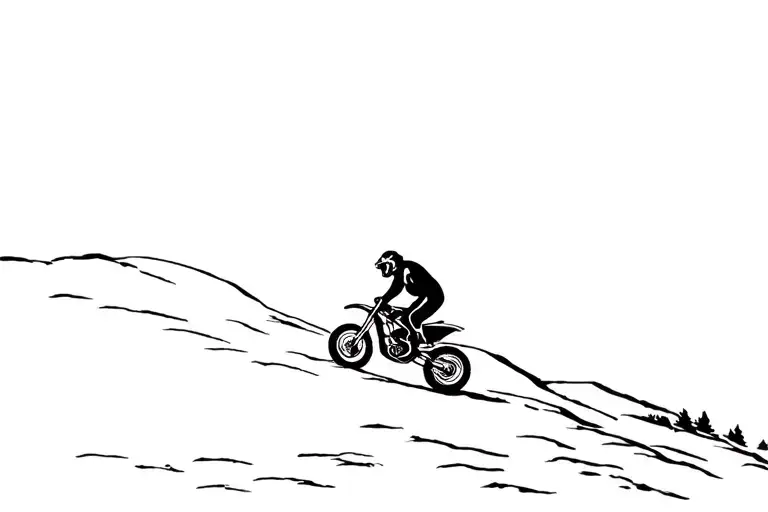 Monkey Riding Dirt Bike