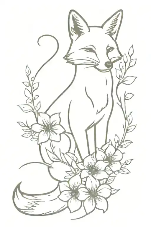 Fox And Flowers
