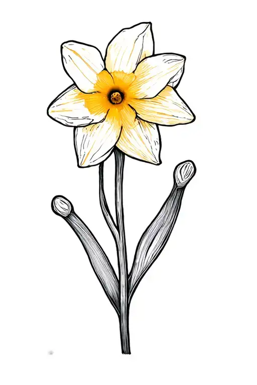 Daffodil With Baby Handprint Time Of Birth