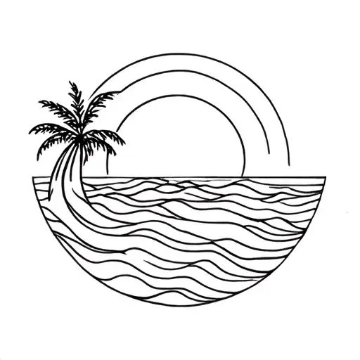 The Waves Of The Sun And Palm