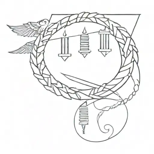 Dna Strand And Ukrainian Coat Of Arms