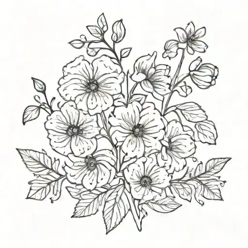 Popies And Violets Growing