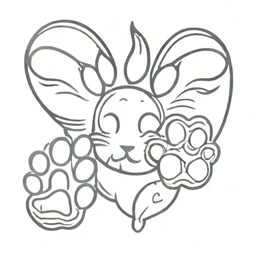 Cute Angel Cat Paw Print 1-6-2024