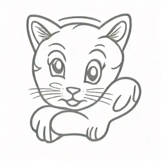 Cute Angel Cat Paw Print 1-6-2024