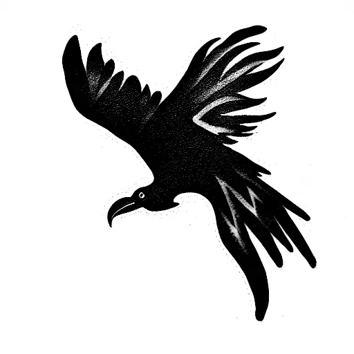 Raven Flying