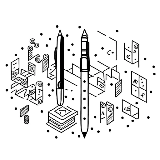 A Minimalist Tattoo Of A Pen Writing The Word 'Polyglot' In Various Languages