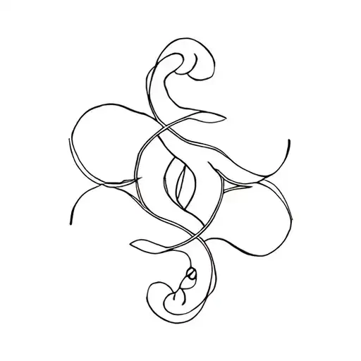 Virgo Pisces Symbol Intertwined