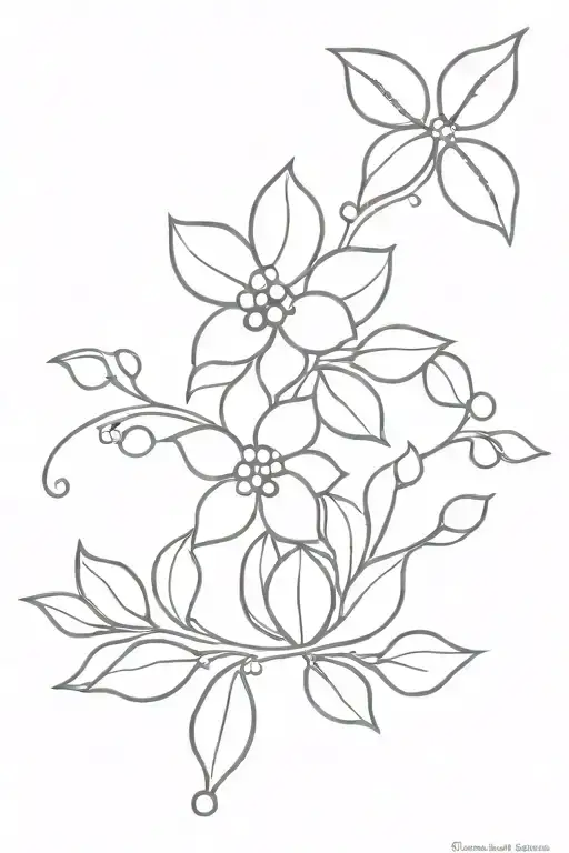 Ornamental Floral With Berries