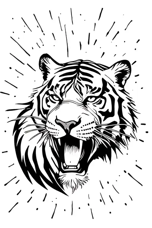 Tiger Is Searching For Alcohol Drink