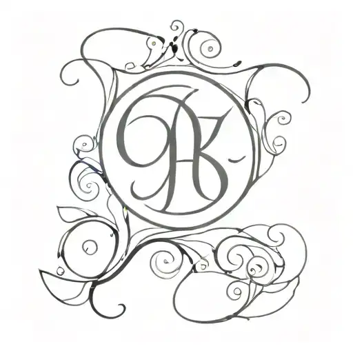 A Stylized Monogram Design Incorporating The Initials Rvk In A Creative And Elegant Way