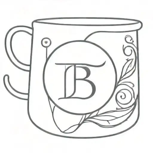 Coffee Cup With Letter B Incorporated