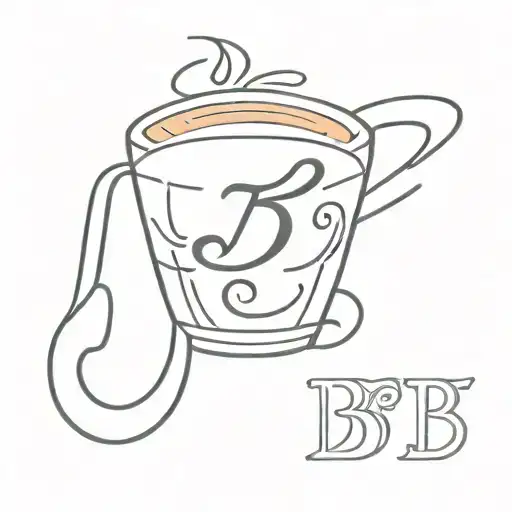 Coffee Cup With Letter B Incorporated Represent Your Love For Music