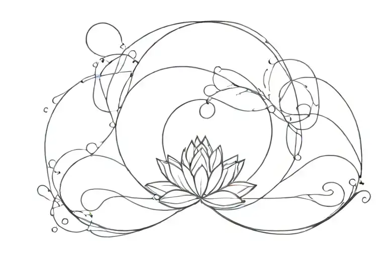 Single Line Manifesting Tattoo Design