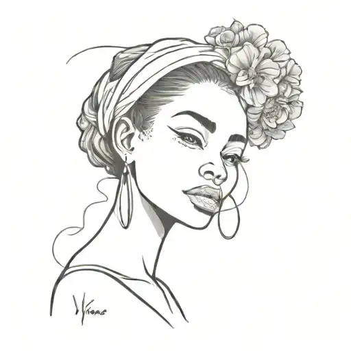 African American Virgo Woman Worth Half Sad Half Happy Face