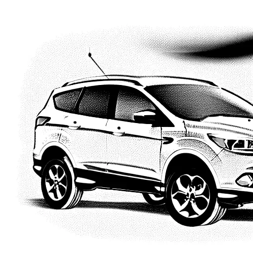 2013 Ford Escape With A Smoking Hood