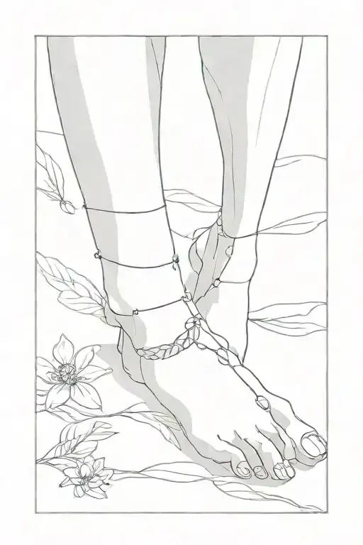 Ankle Bracelet And Foot