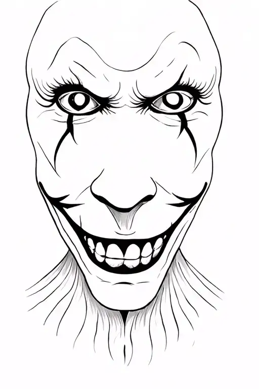 Crazy Gothic Clown Face