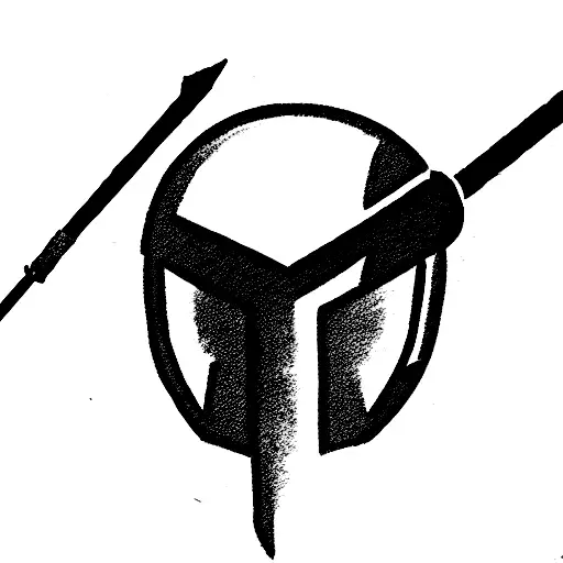 Spartan Helmet Impaled By An Athenian Spear