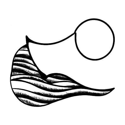 Moon Waves And Whale Tail