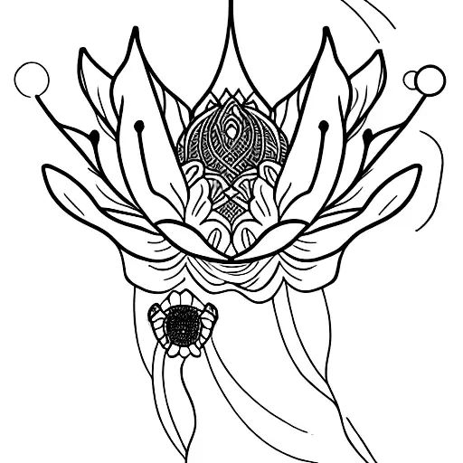 Lotus Flower And Phoinex