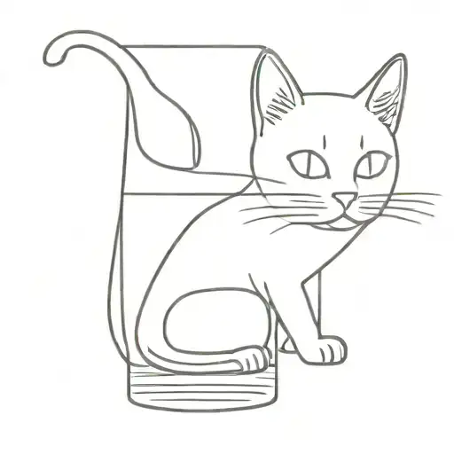 Cat With Whiskey Glass Filled