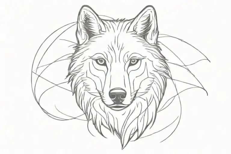 Wollf Half Agressiv Half Calm Wolf