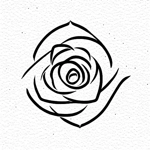 Infinity Rose With The Letters R And D Within It