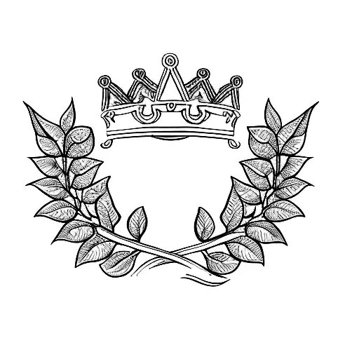 A Crown And Laurel Wreath