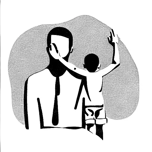 Boy Saluting His Father As He Goes Up In The Sky