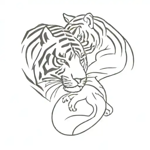 Tiger And Chicken Hugging