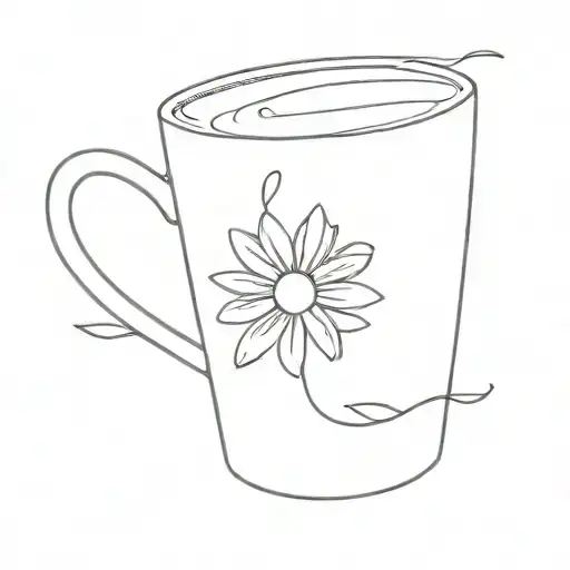 Daisy And Coffee Cup