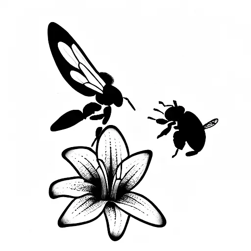 Lily With Bee