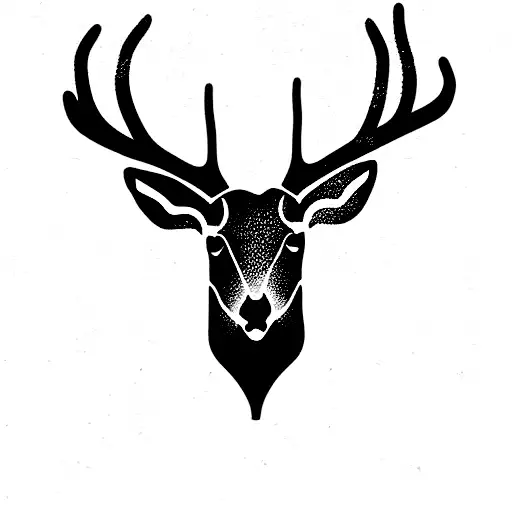 Deer With Long Fading Antlers