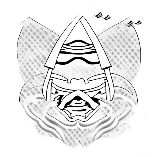 Japanese Mask And Katana