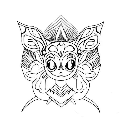 Eevee With Lotus Flowers
