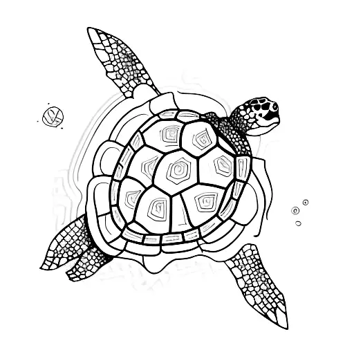 Turtle With A Plastic Bag For A Shell