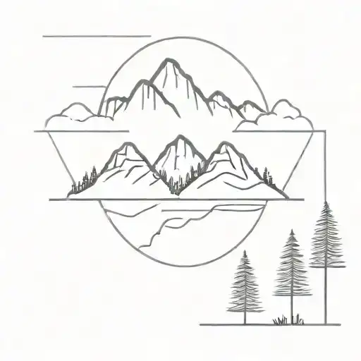 Mountain And Forest Landscape