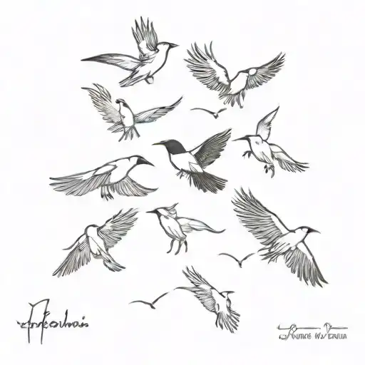 Small Itachi Crows Flying Arm