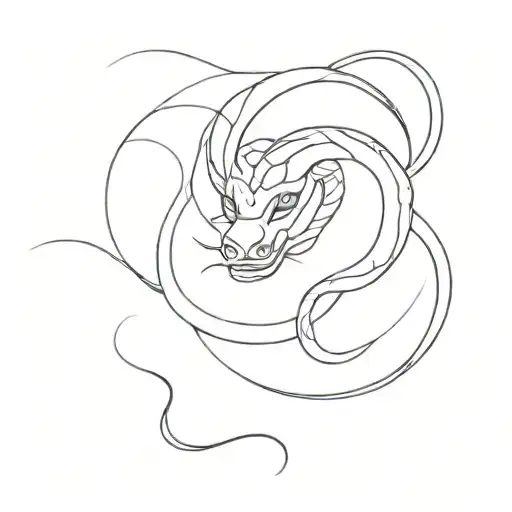 A Snake With Medusa Eyes Embedded In Its Body