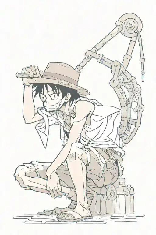 Monkey D Luffy In Manga Style