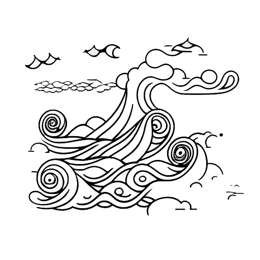 Ocean Wave Airplane Electricity