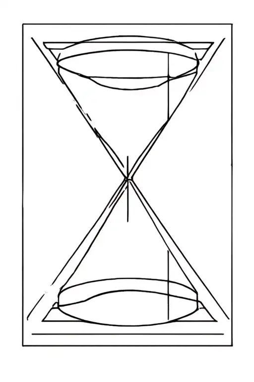 Geometric Hourglass With Two Triangles Each Triangle Having Four Quadrants