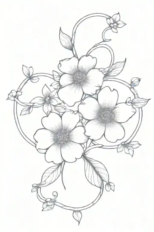 Zodiac Flower Intertwined