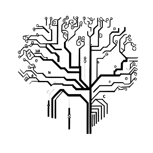 A Family Tree Made Of Interconnected Circuit Boards