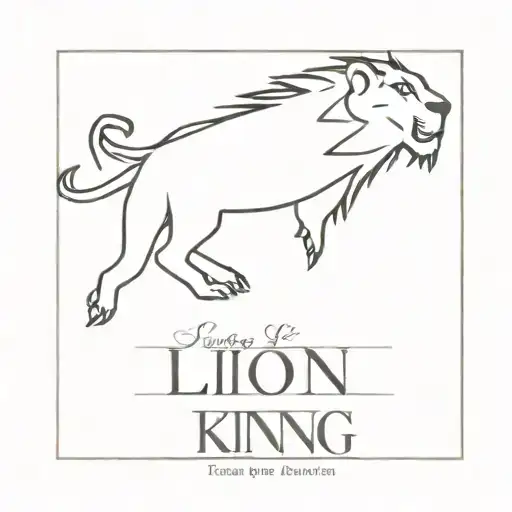 Small Lion King Text Tattoo On Left Wrist