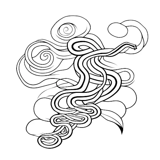 Snake Flower From Smoke