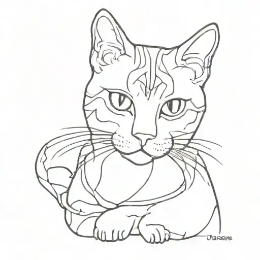 Tortoiseshell Cat As Cleopatra