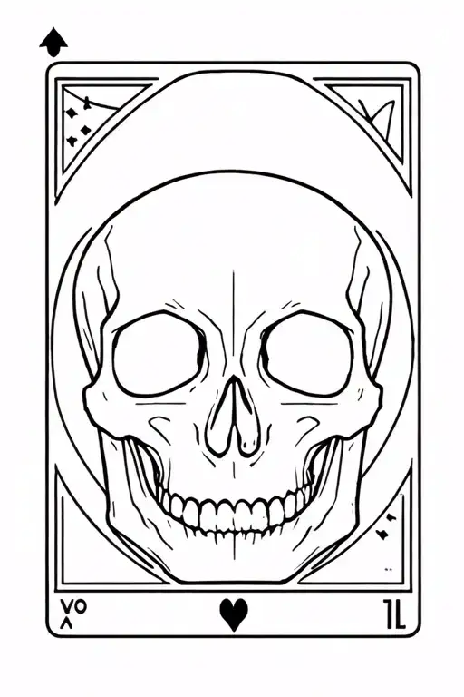 A Skull On A Tarot Card
