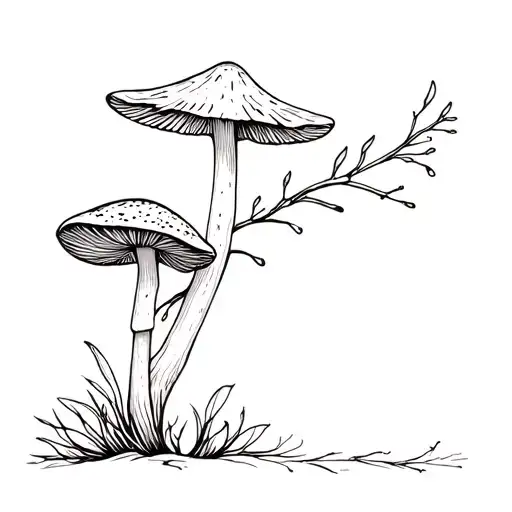 Chanterelle Mushroom Fairy Peeking