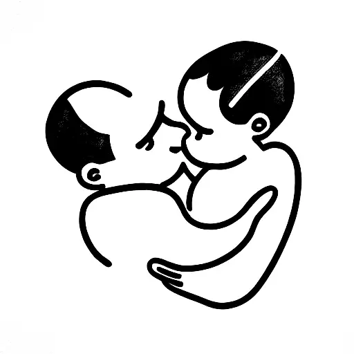 Father Holding Newborn Baby